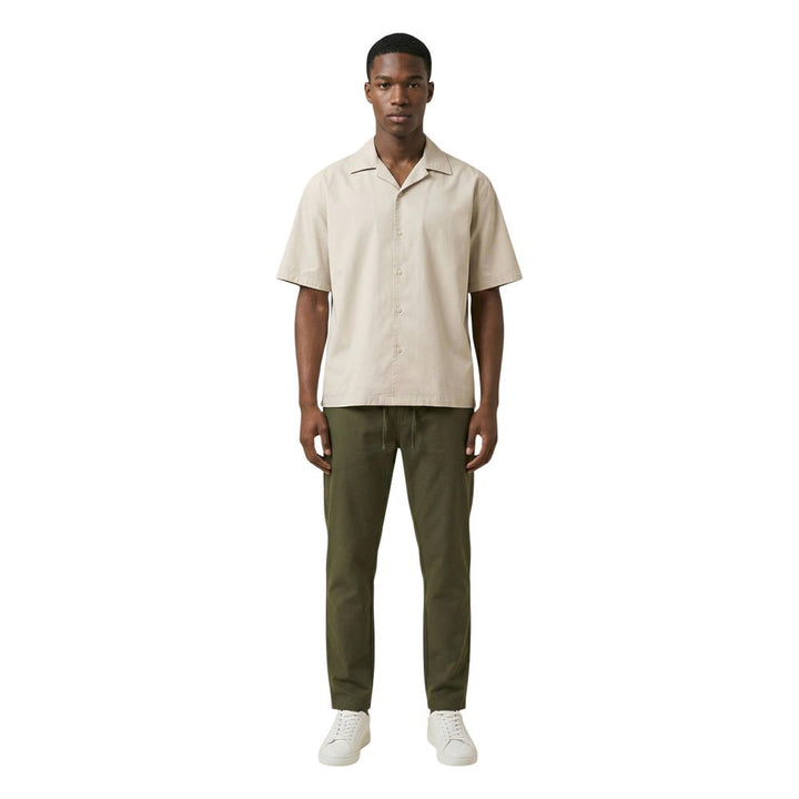 Only & Sons Beige Cotton Shortsleeve Shirt