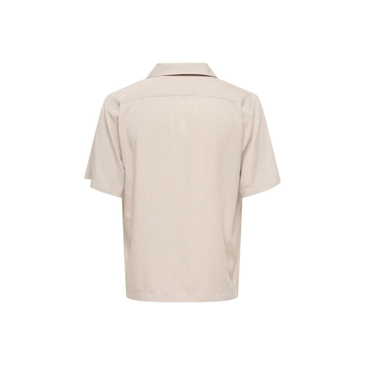 Only & Sons Beige Tencel Shortsleeve Shirt