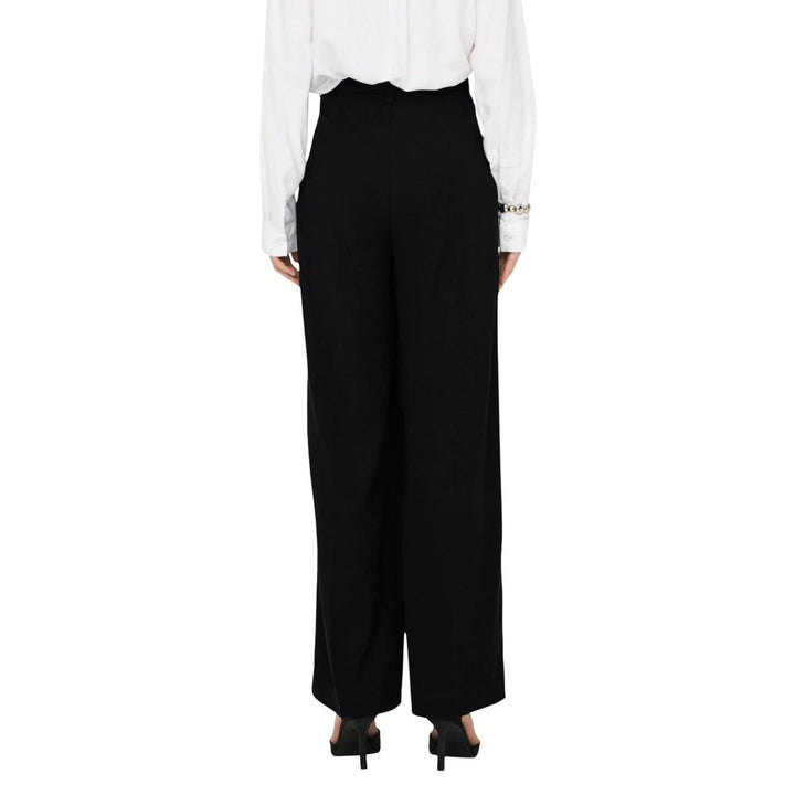 Jacqueline De Yong Black Viscose Casual Pants