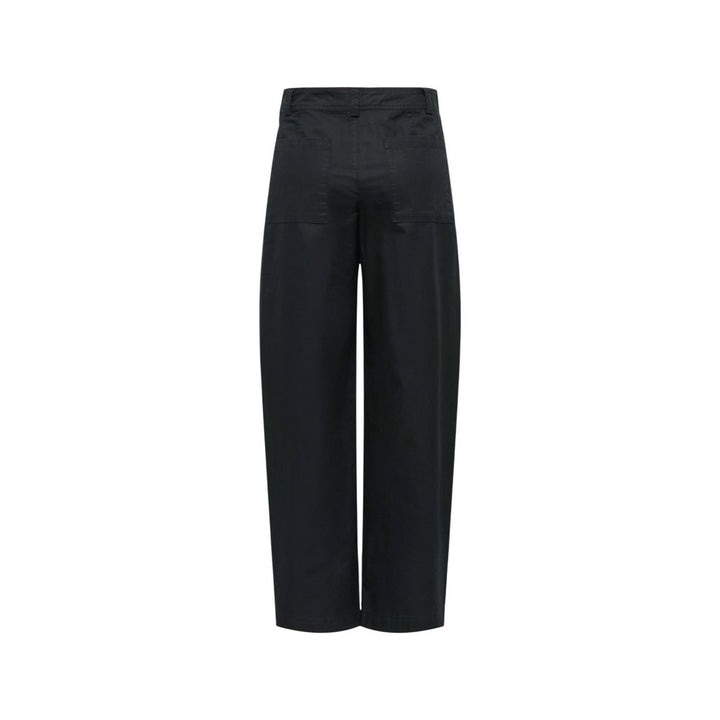 Jacqueline De Yong Black Cotton Casual Pants