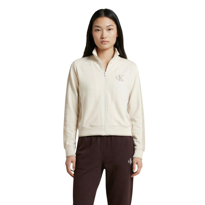 Calvin Klein Jeans Beige Cotton Sweatshirt