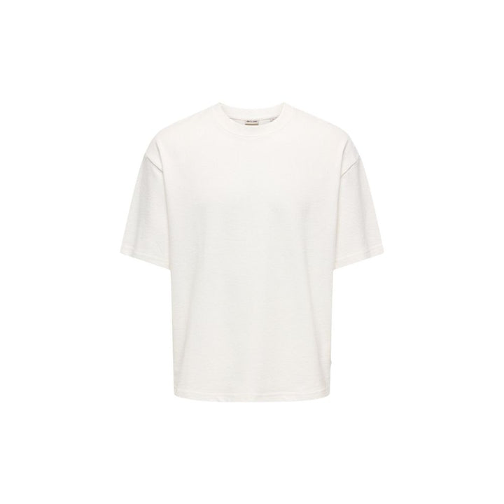 Only & Sons Cream Cotton T-Shirt