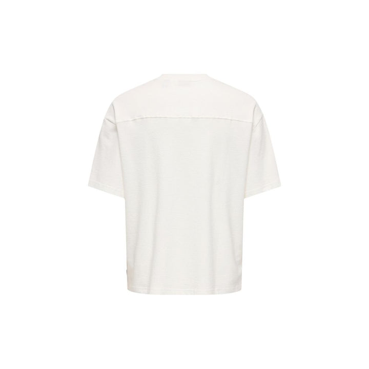 Only & Sons Cream Cotton T-Shirt