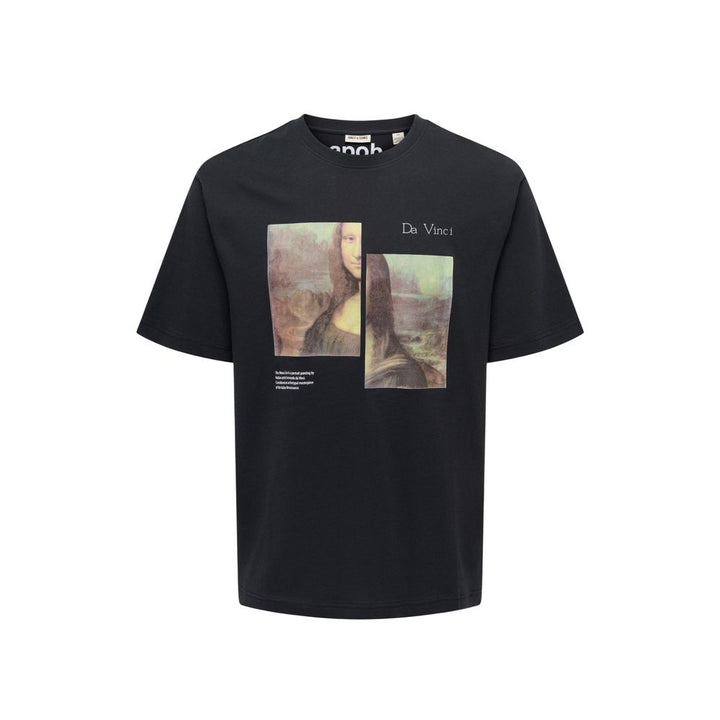 Only & Sons Black Cotton T-Shirt