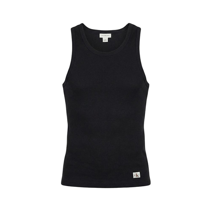 Calvin Klein Jeans Black Cotton Tank Tops