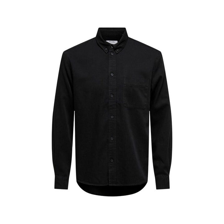 Only & Sons Black Denim Shirt