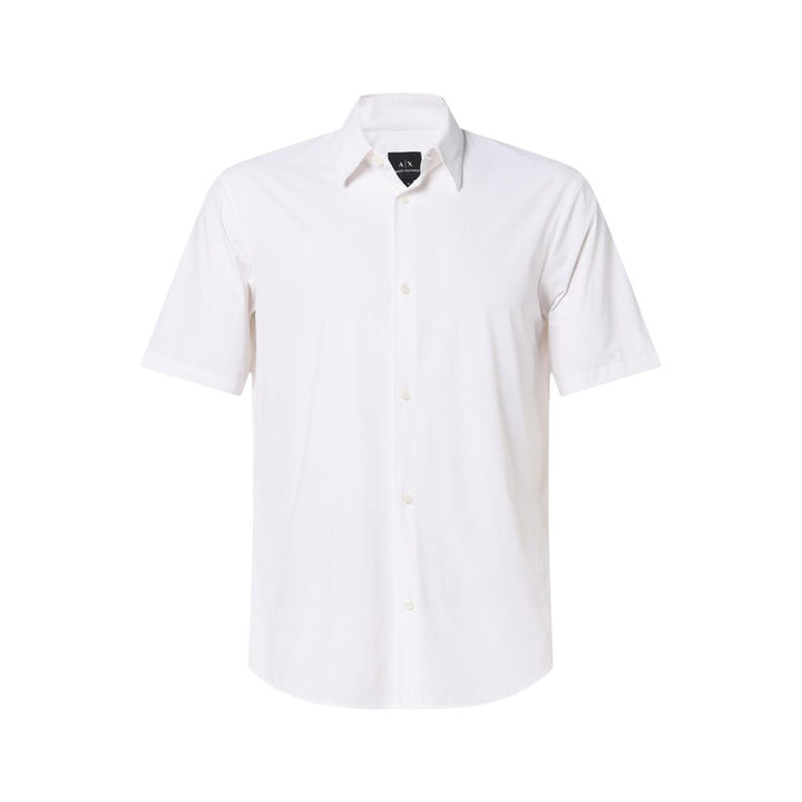 Armani Exchange White Polyamide Shortsleeve Shirt