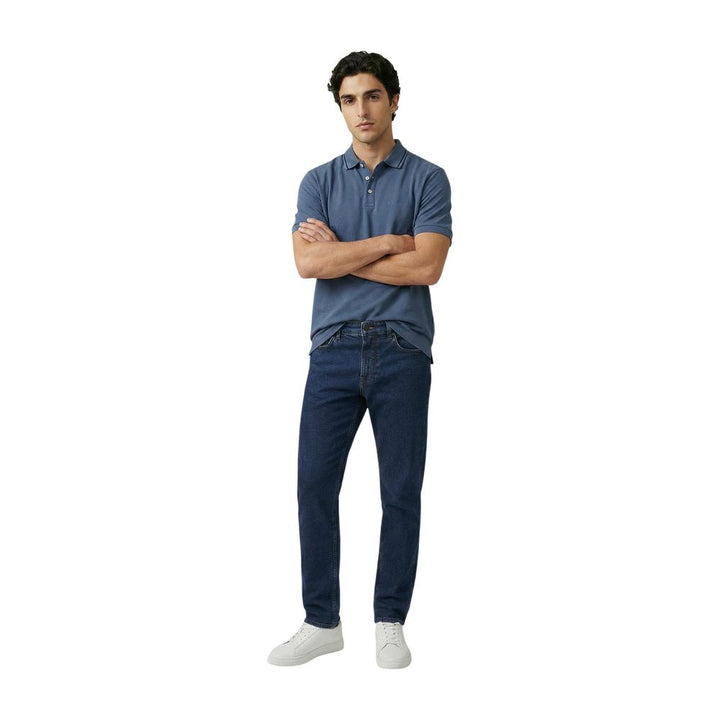 Armani Exchange Blue Cotton Polo Shirt
