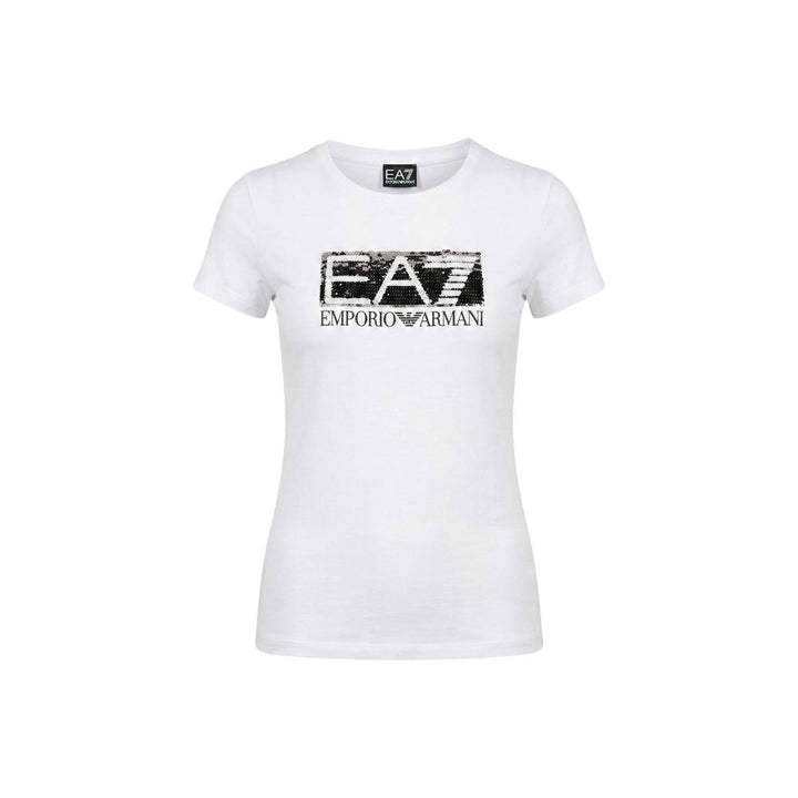 EA7 Emporio Armani White Cotton T-Shirt