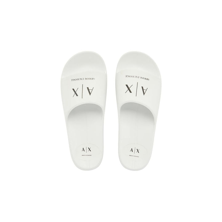 Armani Exchange Black And White EVA Slippers