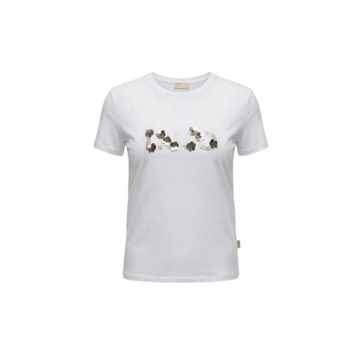 Liu Jo Cream Cotton T-Shirt