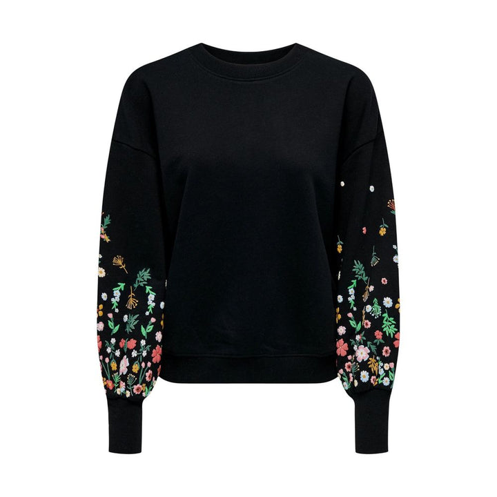 Only Black Cotton Sweatshirt
