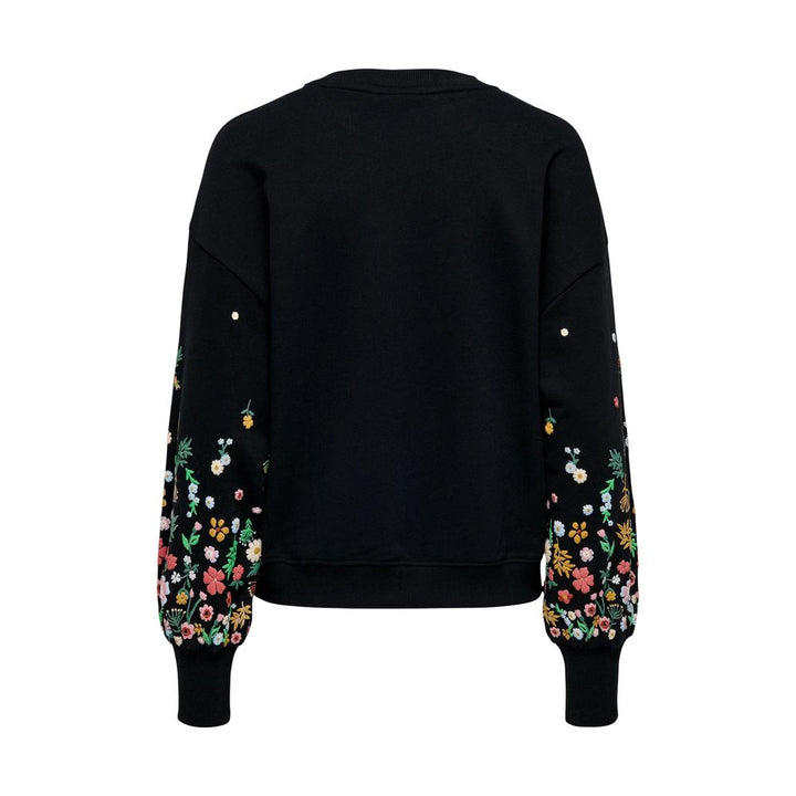 Only Black Cotton Sweatshirt