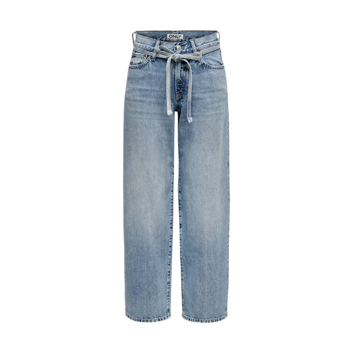 Only Light Blue Cotton Bootcut Jeans