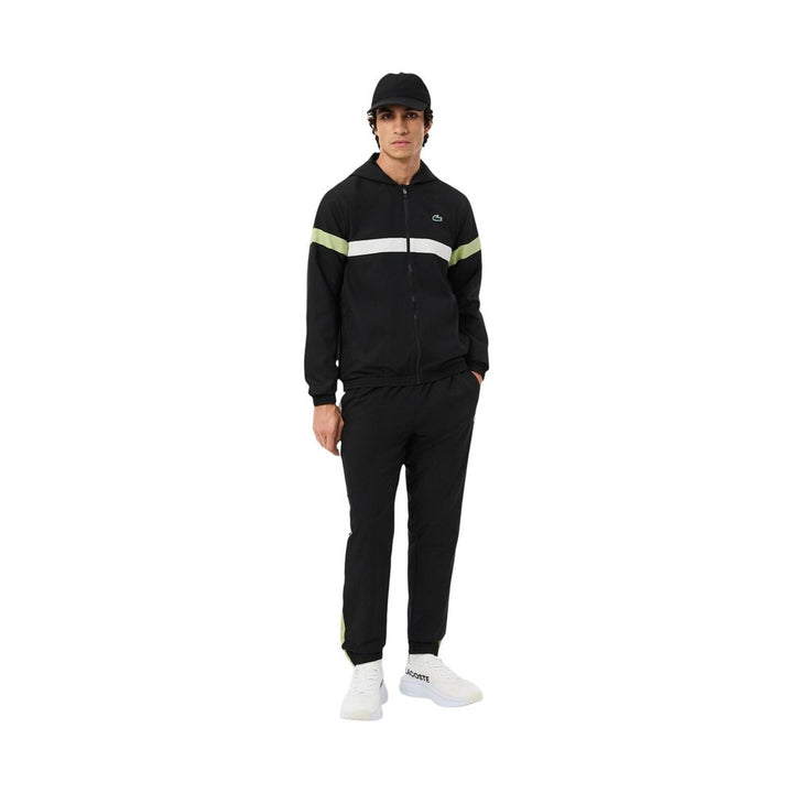Lacoste Black And White Polyester Sweatsuit