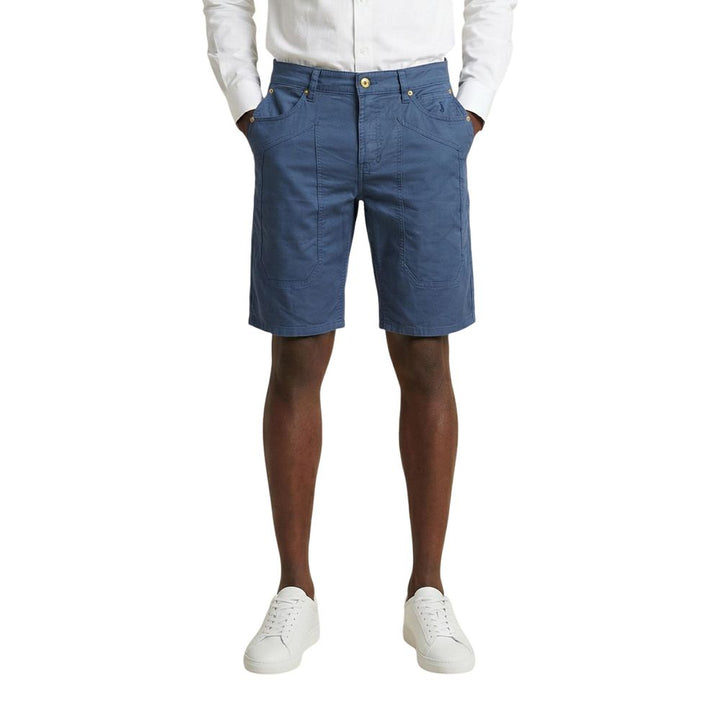 Jeckerson Blue Cotton Bermuda Shorts