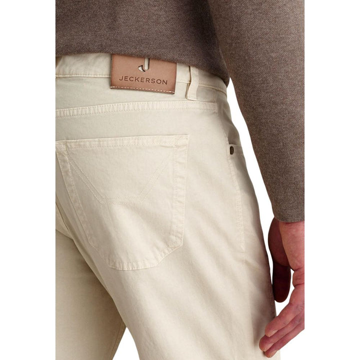 Jeckerson White Elastane Skinny Pants