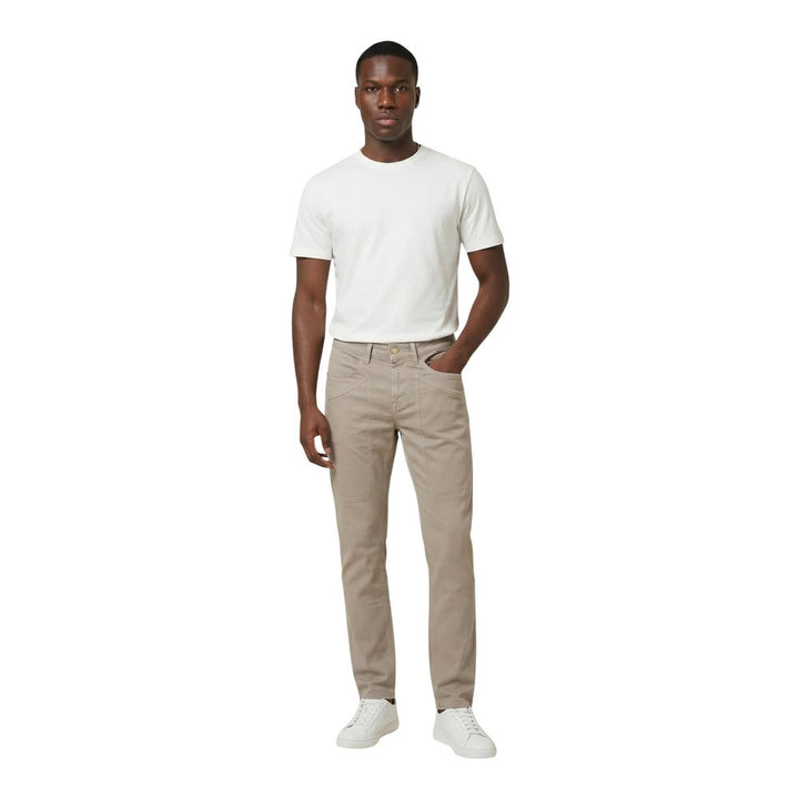 Jeckerson Beige Cotton Skinny Jeans