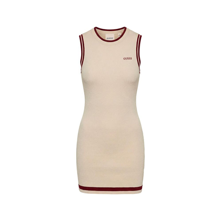 Guess Active Beige Viscose Midi Dress