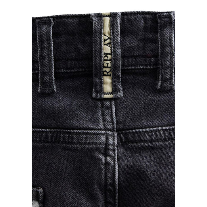 Replay Gray Cotton Bermuda Shorts
