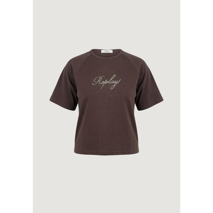 Replay Brown Cotton T-Shirt