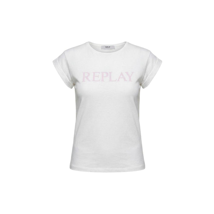 Replay White Cotton T-Shirt