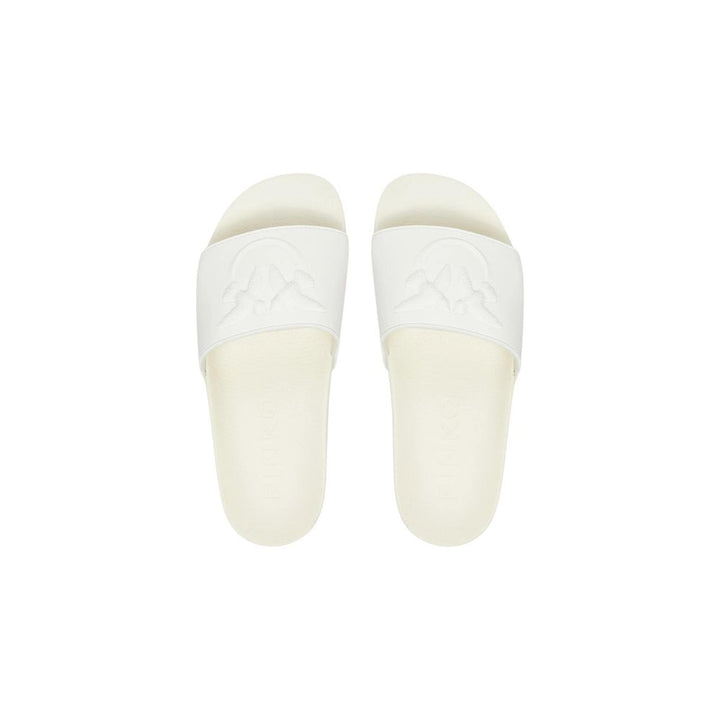PINKO White Pvc Slippers