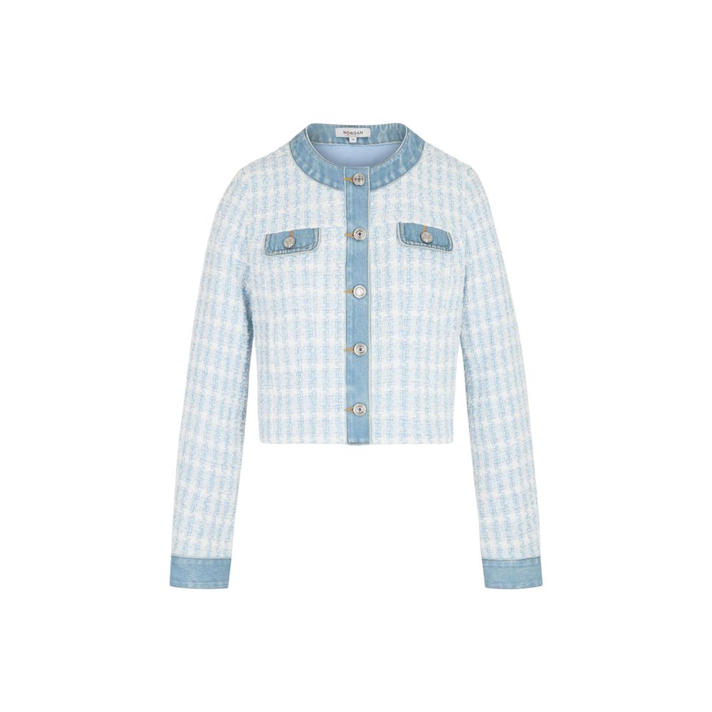 Morgan De Toi Blue Recycled Polyester Blazer