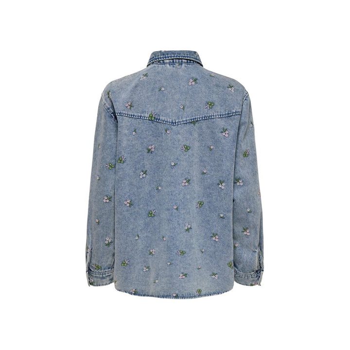 Only Light Blue Cotton Blouse