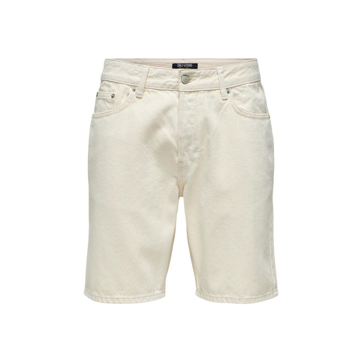 Only & Sons Beige Cotton Bermuda Shorts