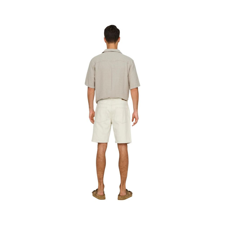 Only & Sons Beige Cotton Bermuda Shorts