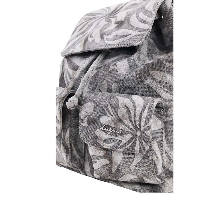 Desigual Gray Cotton Backpack