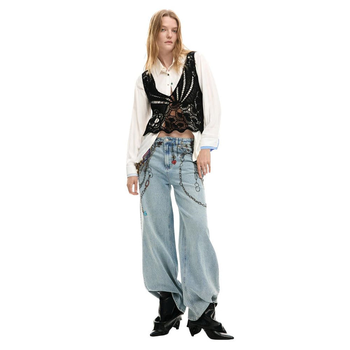 Desigual White Cotton Blouse
