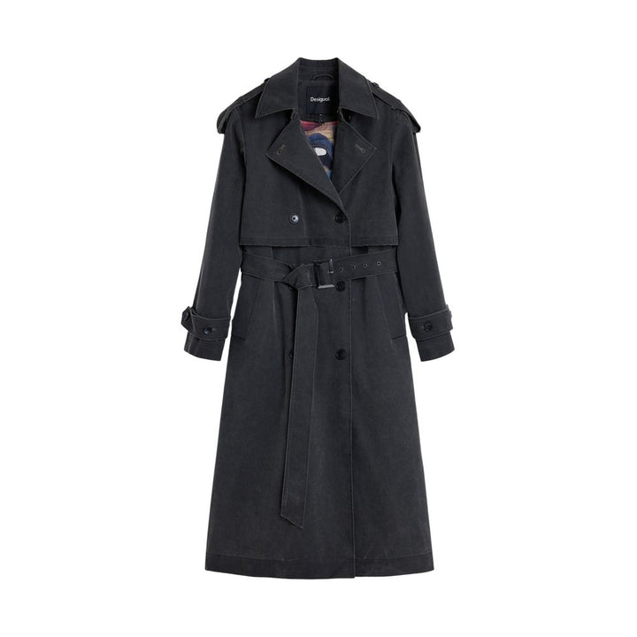 Desigual Gray Polyethylene Coat