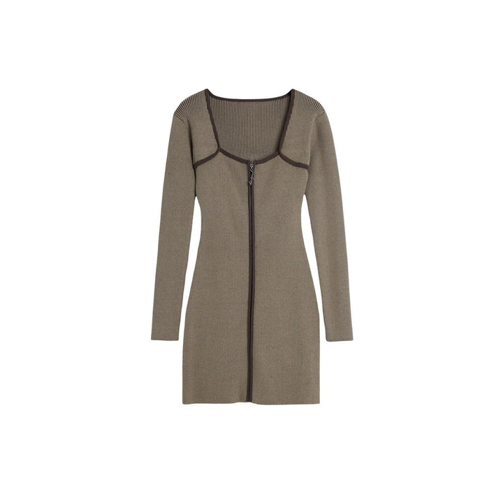 Desigual Brown Viscose Midi Dress