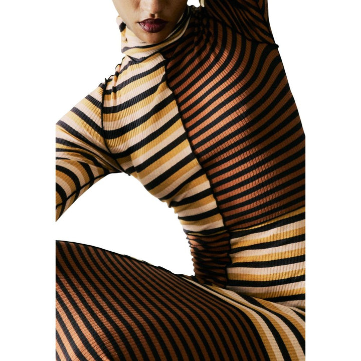 Desigual Brown Cotton Long Dress