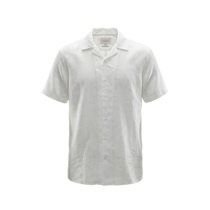 Gianni Lupo White Linen Shortsleeve Shirt