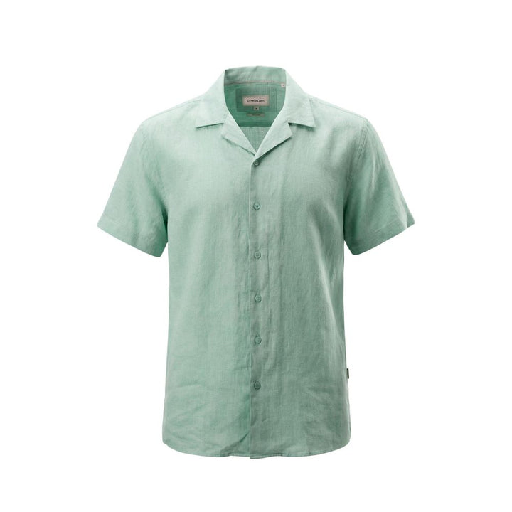 Gianni Lupo Green Linen Shortsleeve Shirt