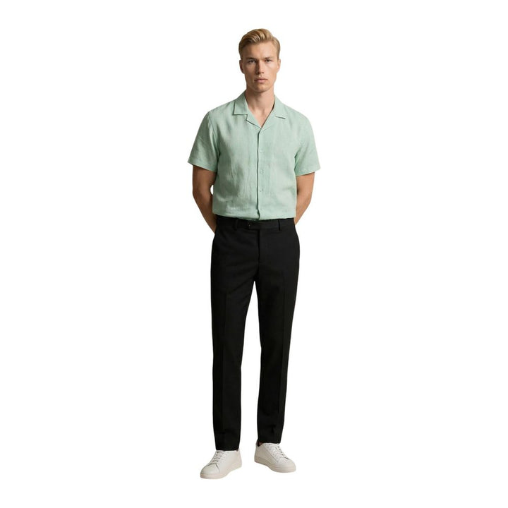 Gianni Lupo Green Linen Shortsleeve Shirt