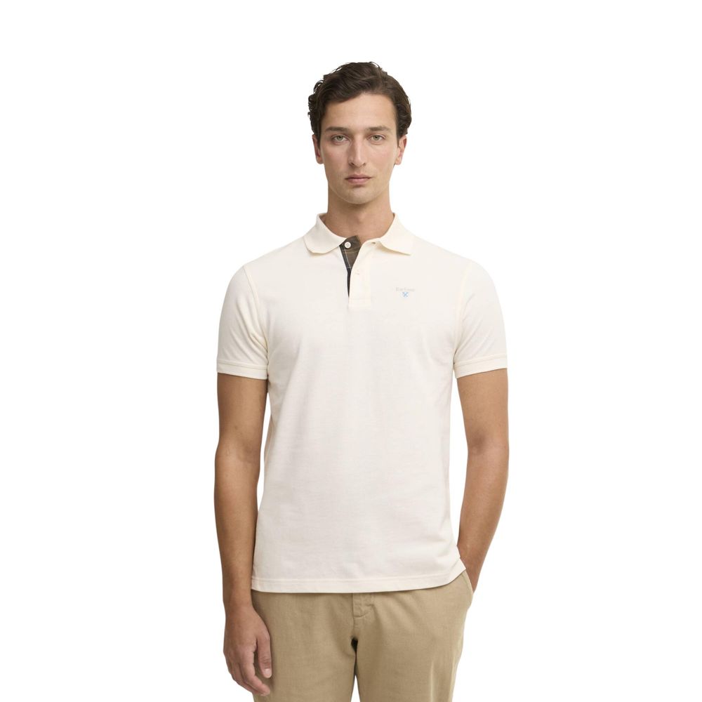 Barbour Cream Cotton Polo Shirt