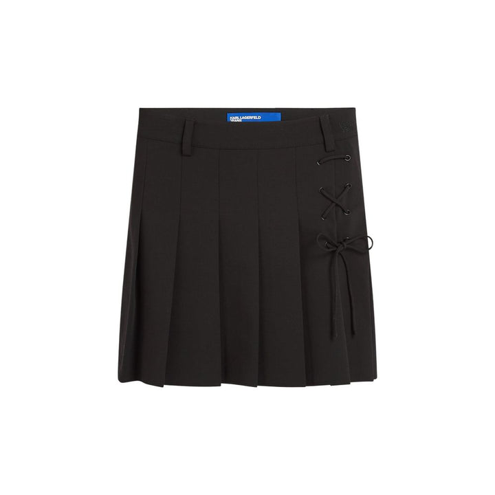 Karl Lagerfeld Black Polyester Mini Skirt