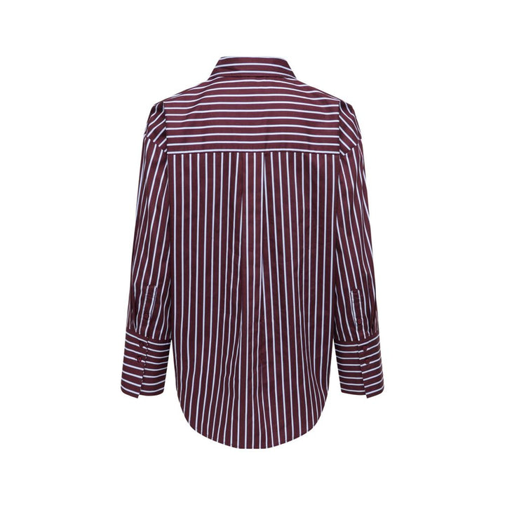 Jacqueline De Yong Bordeaux Cotton Blouse