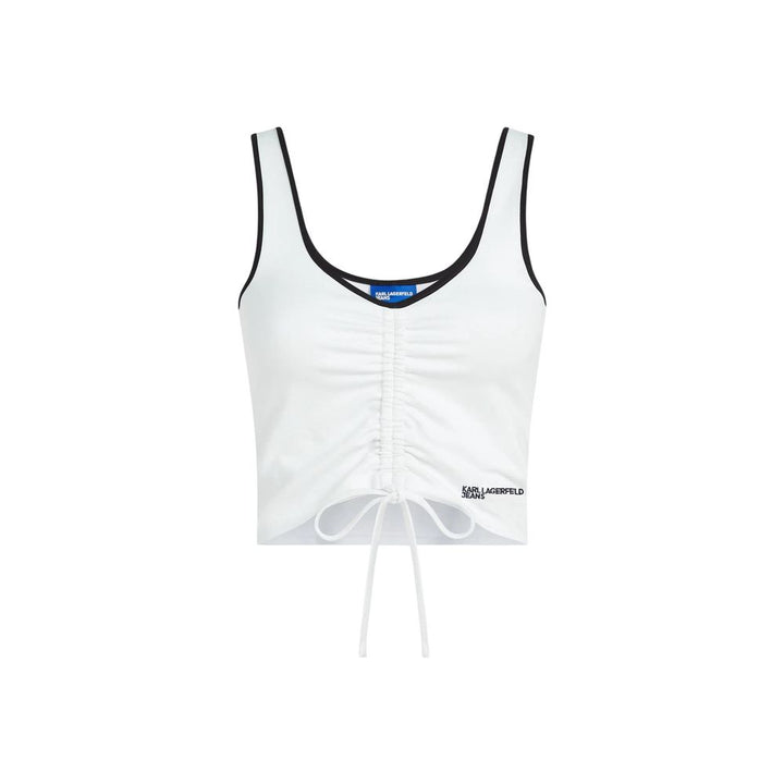 Karl Lagerfeld White Viscose Top