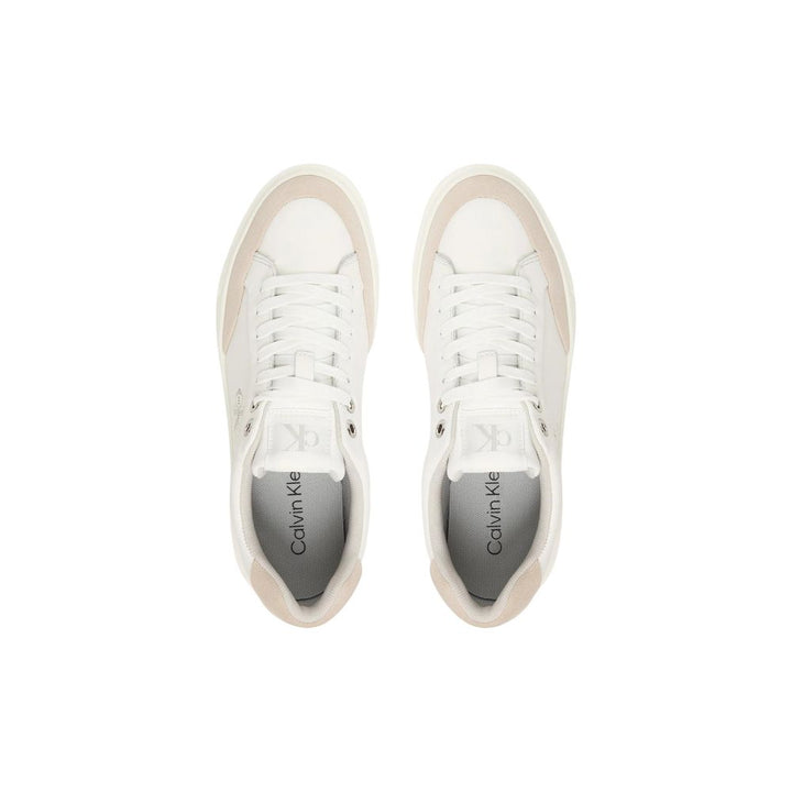 Calvin Klein Jeans White Leather Low Top Sneakers