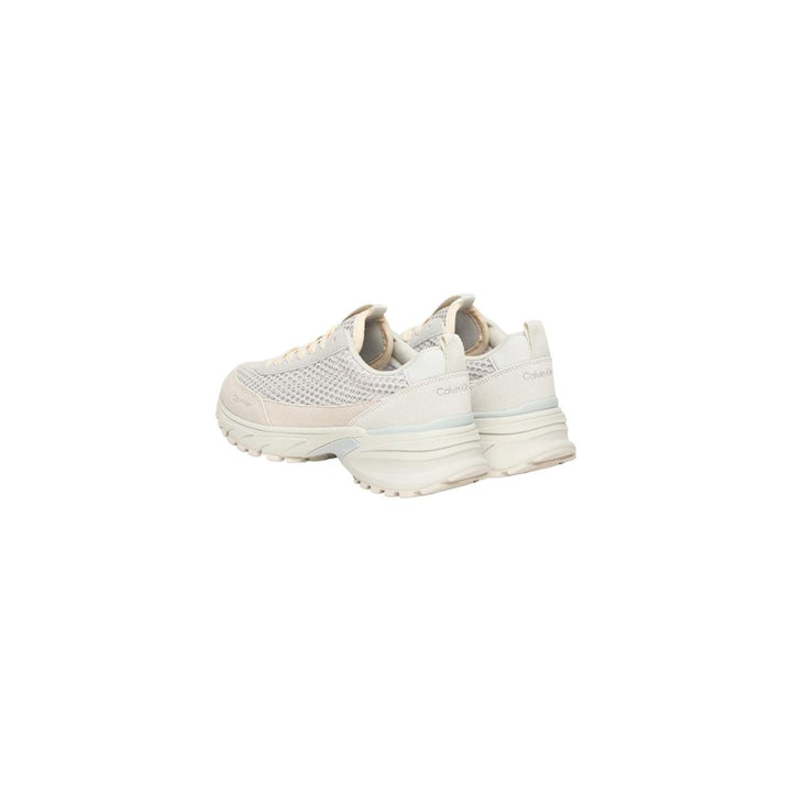 Calvin Klein Jeans Beige Leather Chunky Sneakers