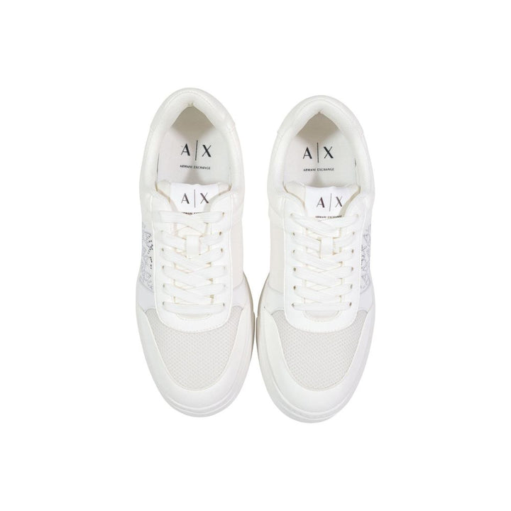 Armani Exchange White Polyamide Athletic Sneakers