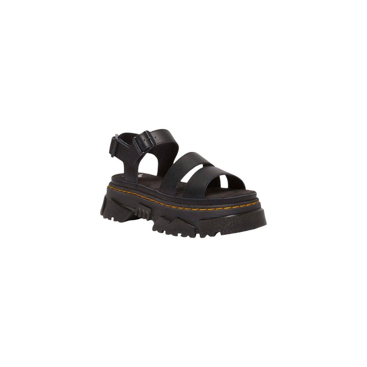 Dr. Martens Black Leather Flat Sandals