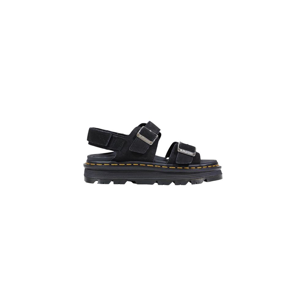 Dr. Martens Black Leather Flat Sandals