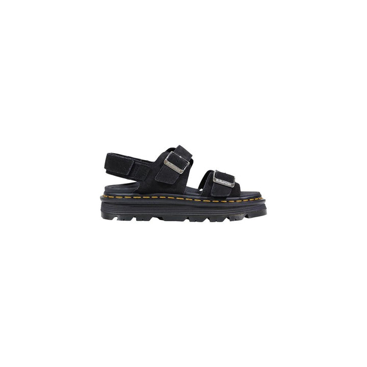 Dr. Martens Black Leather Flat Sandals