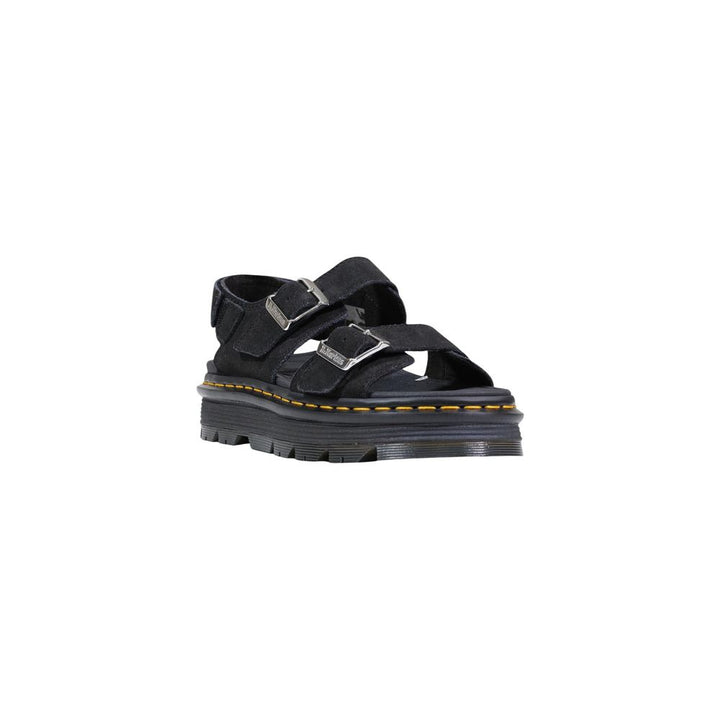 Dr. Martens Black Leather Flat Sandals
